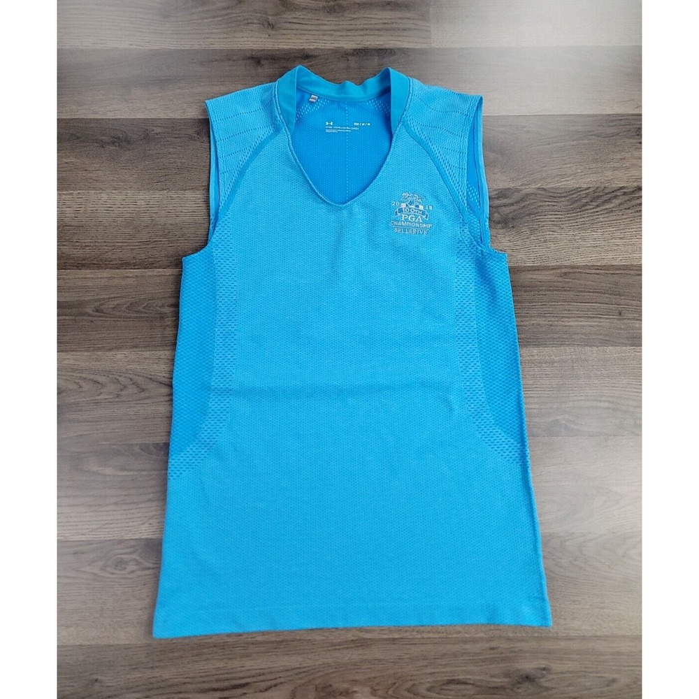 Under Armour Womens Golf Shirt Medium Blue Bellerive 100th PGA Championship Logo